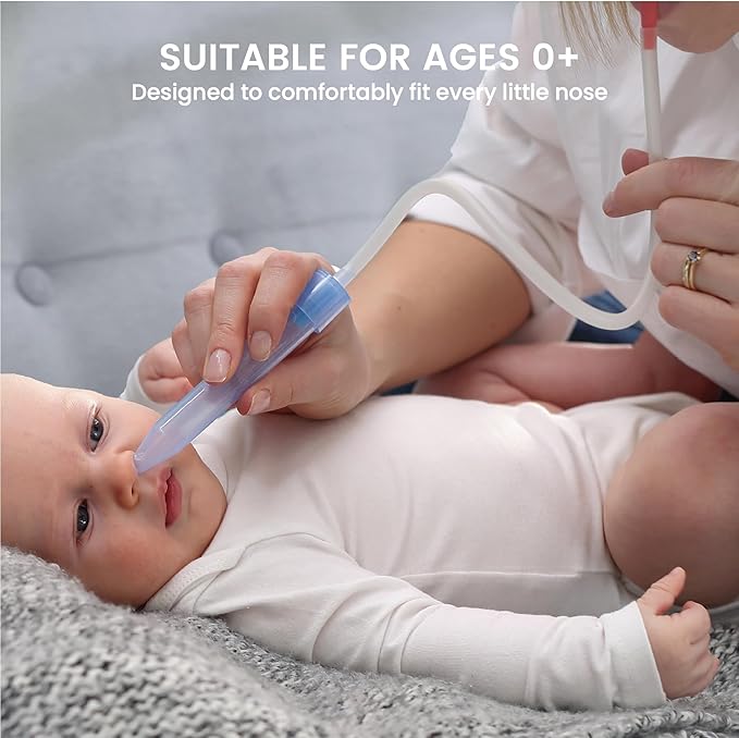 Lulyboo Baby Snot Sucker with 20 Filters - Reusable, BPA-Free Nasal Aspirator for Gentle, Effective Relief from Congestion, Easy to Clean, Ergonomic Design for Newborns & Toddlers