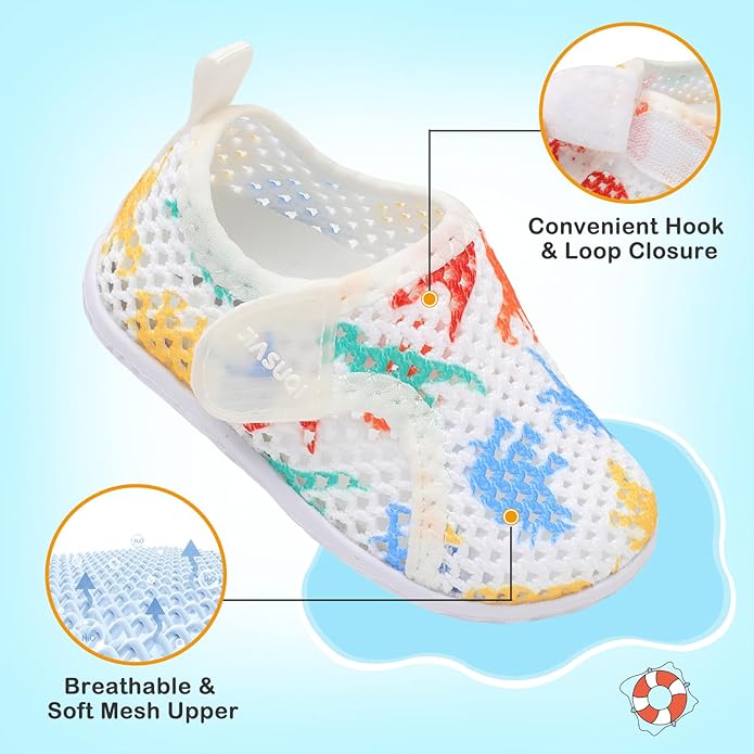 JIASUQI Baby Boys Girls Barefoot Swim Pool Water Shoes Beach Walking Sandals Athletic Sneakers
