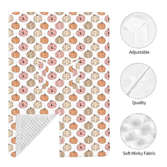 Pumpkins and Bats Baby Car Seat Canopy Nursing Cover for Newborn Car Seat Breastfeeding Covers Blanket Newborn Shower Gift