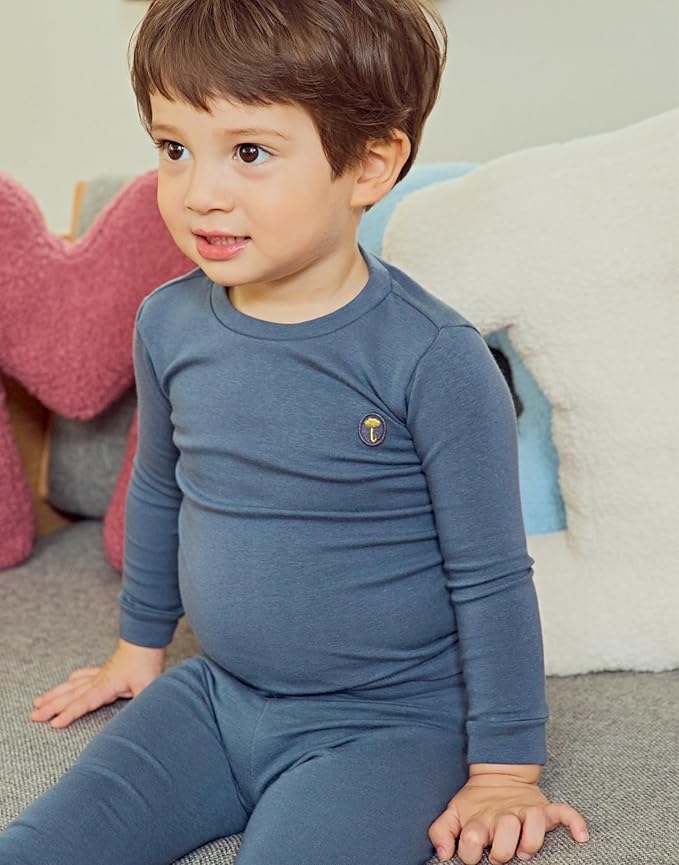 moimoln Baby Toddler Pajama Set Snug-Fit Cotton Modal Sleepwear, Leopard, Check & Solid Mix (6M-8Y, 1/2 Pack)