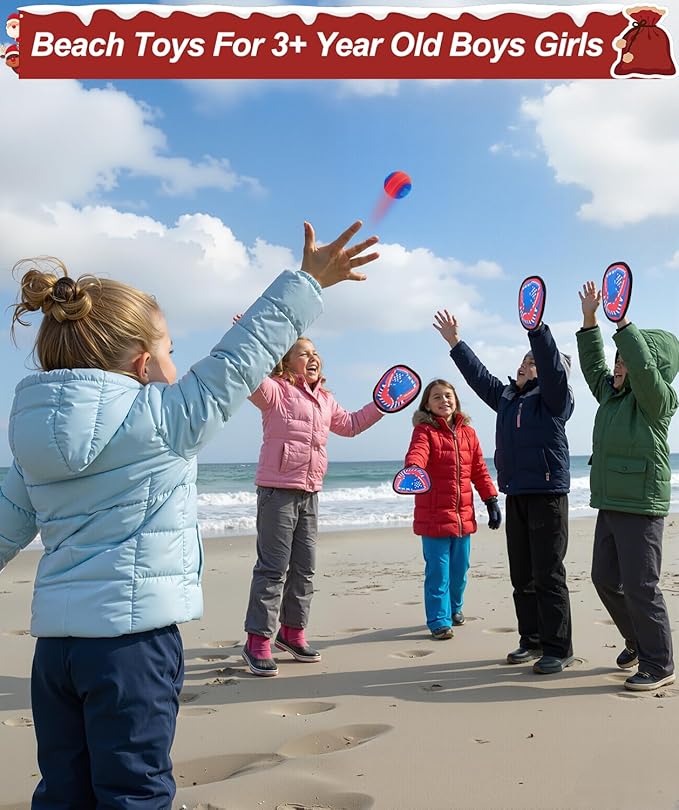 Toss and Catch Game Ball Set Toddler Toys for 3 4 5 6 7 8 Year Old Boys Girls, Valentines Day Gifts, Yard Games Beach Pool Outdoor Toys for Kids Ages 4-8 Birthday Gift Baseball Glove