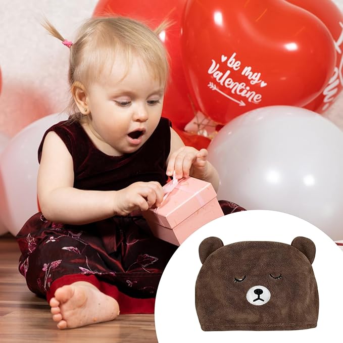 Toddler Bath Towel Baby Towels with Hood 27.5"X55" Ultra Absorbent Soft Bathrobe Blanket Kids Shower Towel for Girls and Boys(Brown Bear)