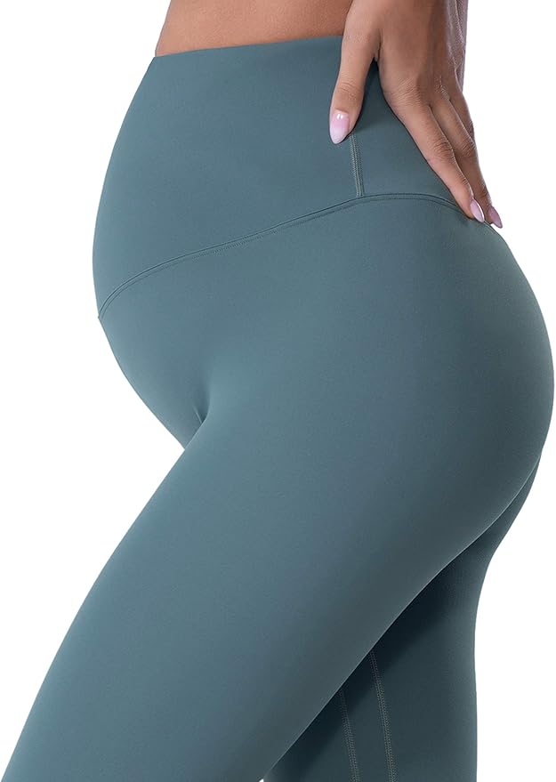 POSHDIVAH Women's Maternity Leggings Over The Belly Pregnancy Yoga Pants Active Wear Workout Leggings