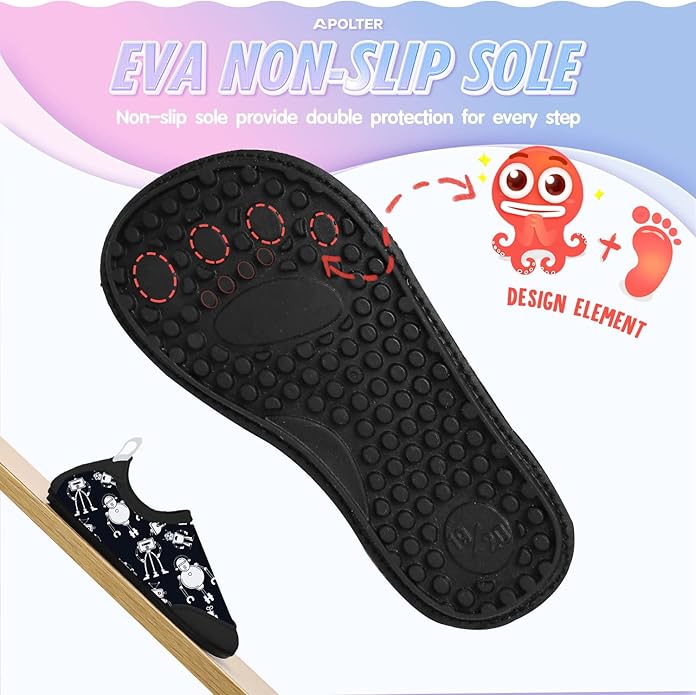 Baby Boys and Girls Swim Water Shoes Barefoot Aqua Socks Non-Slip for Beach Pool Toddler Kids