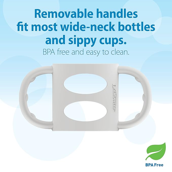 Dr. Brown's Natural Flow Anti-Colic Options + Narrow Bottle to Sippy Gift Set with Soft Silicone Sippy Spout, Removable Silicone Handles, Travel Cap and Bottle Brush