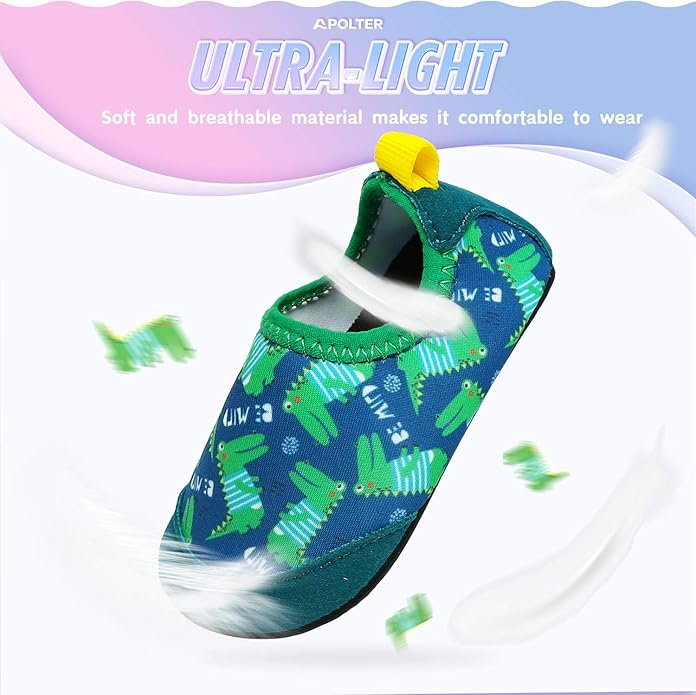 Baby Boys and Girls Swim Water Shoes Barefoot Aqua Socks Non-Slip for Beach Pool Toddler Kids