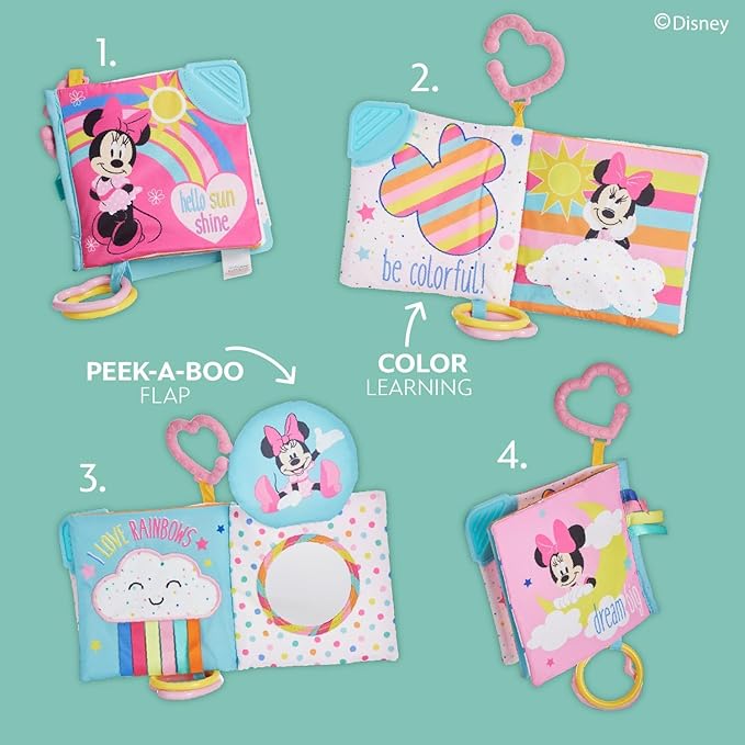 KIDS PREFERRED Disney Baby Minnie Mouse On The Go Soft Book for Babies