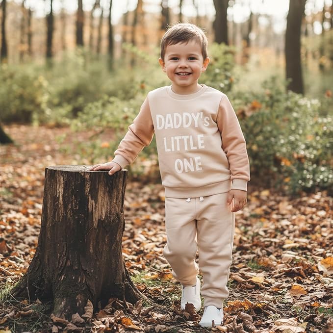 ZAXARRA Toddler Newborn baby boys Fall Outfits Long Sleeve Letter Print Sweatshirt Tops Pocket Pants Casual Clothing Sets