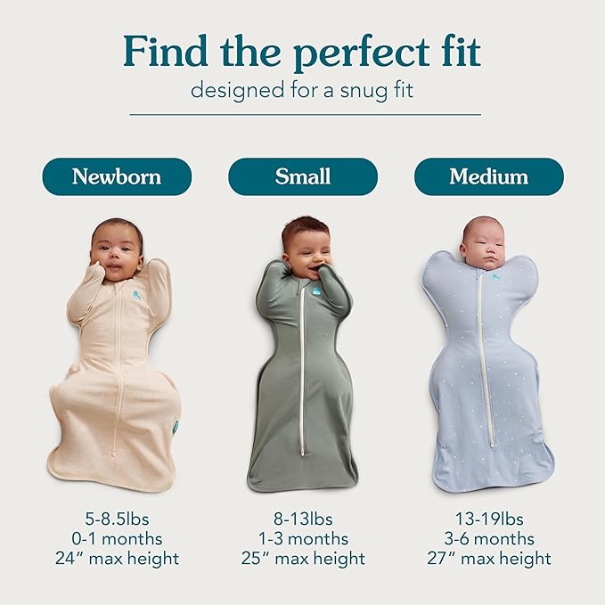 Love To Dream Swaddle UP, Warm 2.5 TOG, Baby Swaddle Sleep Sack for 5-8.5 lbs., Baby Essentials for Newborn, Ensures Dramatically Better Sleep, Allows Arms Up for Self-Soothing, Storm Blue