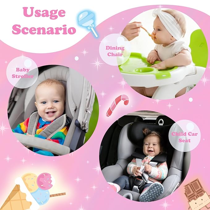 Babenest Car Seat Potty Protector Cover -Waterproof Carseat Training Liner for Baby &Toddler Shower Gift, Dry Piddle Pee Pad with Fun Designs for Strollers & Infant Car Seats (2pcs Pink)