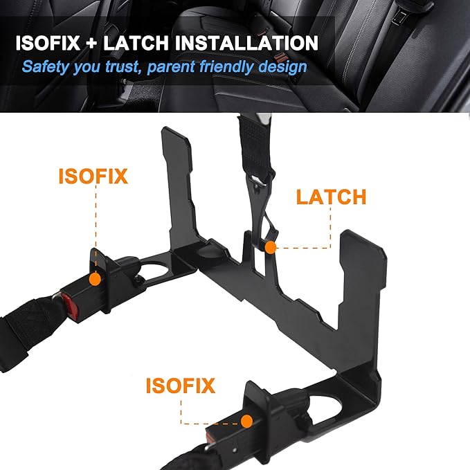 Car ISOFIX Mount Bracket Child Safety Seat Mount Bracket Universal Car Seat Latch Bracket for ISOFIX Interface Restraint Anchor Mounting Kit