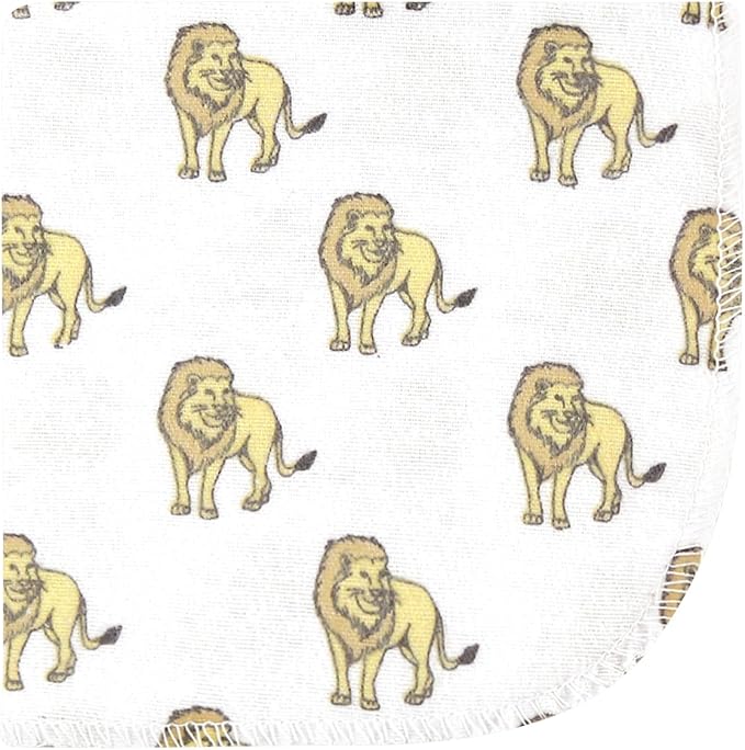Hudson Baby Unisex Baby Flannel Cotton Washcloths 10-Pack, Neutral Safari World, One Size