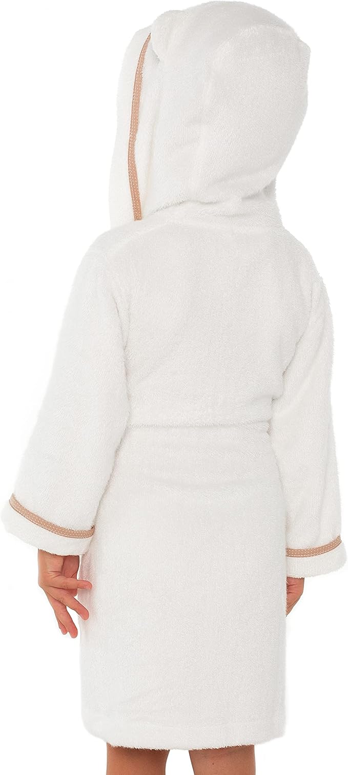 Premium Soft Toddler Bathrobe - Rayon from Bamboo Toddler Robe with Hood - Kids Boys & Girls Robe