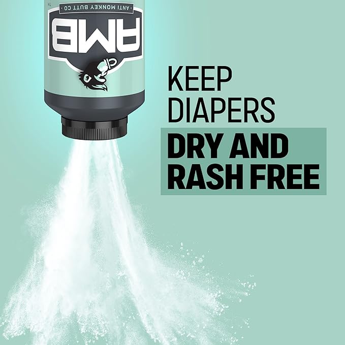 Anti Monkey Butt Baby Powder with Calamine, Talc-Free Diaper Rash & Anti-Chafing Relief, Cornstarch Formula for Itch & Moisture Protection, Hypoallergenic, 8 oz, Pack of 2