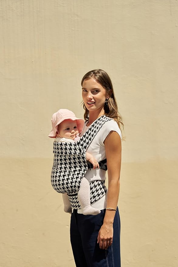 GROWNSY Baby Carrier Newborn to Toddler, Lightweight Ergonomic 7-44 lbs Newborn Carrier with Head Support, Easy to Wear Hands Free Infant Carrier for 0-36 Months, Houndstooth