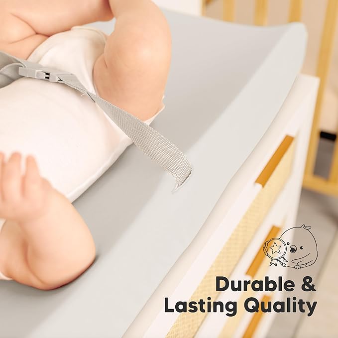 2-Pack Baby Changing Pad Cover for Girl, Boy - 32x16 Soft Viscose Derived from Bamboo Baby Diaper Changing Table Pad Cover Sheets, Neutral, Snug Fit Nursery Diaper Change Sheets (Sage)