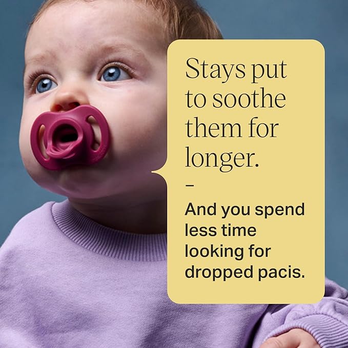 Tommee Tippee Ultra-Light StayPut Pacifier, One-Piece Silicone Design, 18-36m, 4 Pack
