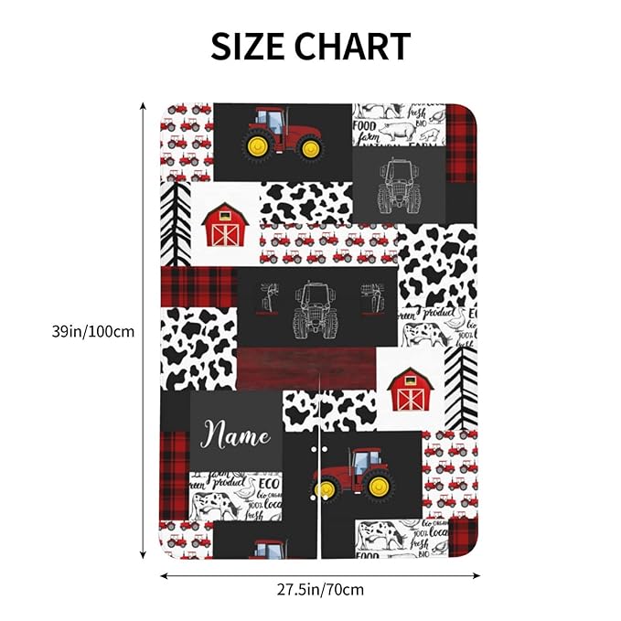 Personalized Farm Red Tractors Baby Car Seat Canopy for Babies with Name, Custom Car Seat Covers for Girls Boys, Opening Minky Nursing Breastfeeding Cover Infant Carseat Canopies for Newborn