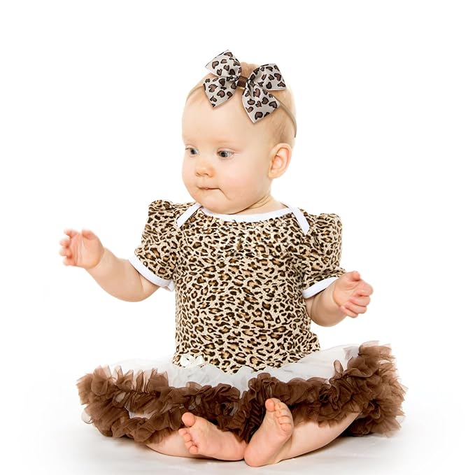 Fancheer Baby Girls Leopard Cheetah Print Bow Headband Infant Toddler Birthday Party Hair Accessories