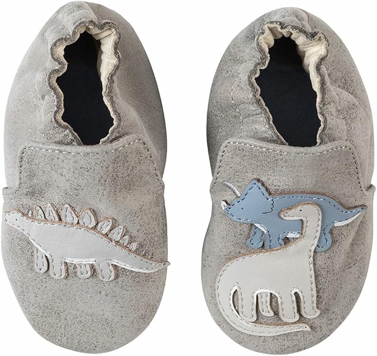 Robeez Baby Boys and Unisex Soft Soles Slip-Resistant Crib Shoes Slippers Moccasins for Infant and Toddler, 0-24 Months