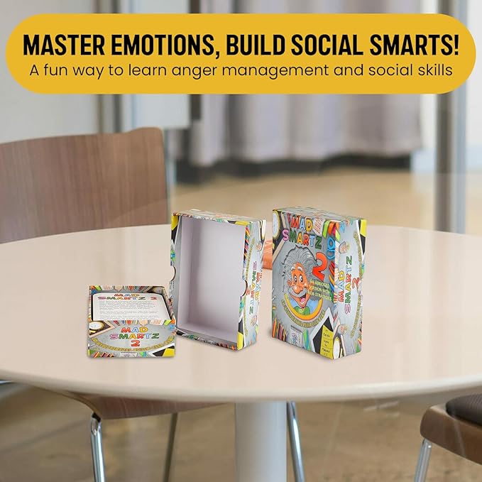 Thought-Spot Mad Smartz 2 Abridged Social Skills & Anger Management Game | SEL Therapy & CBT Tool for Emotional Regulation | for Kids 6+ | Home, School, or Therapy | Autism & ADHD Must-Have