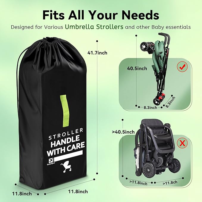 Guiseapue Umbrella Strollers Bag for Airplane Travel Bag for Air Travel, Stroller Cover Accessories Fits Most Single Umbrella Baby Strollers, Christmas Baby Shower Gifts, Flying Essentials