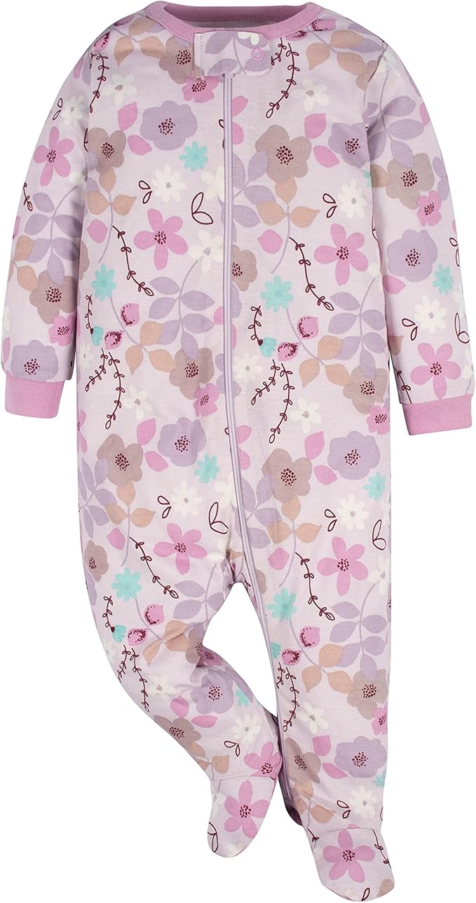 Gerber baby-girls 4 Pack Sleep 'N Play Footie