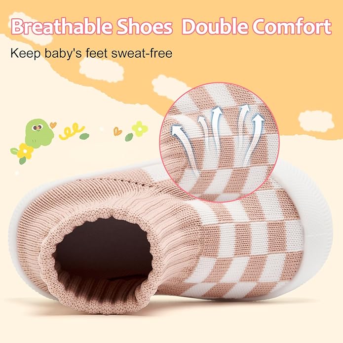 VIFUUR Baby Shoes Girls Boys Toddler Sneakers Non-Slip First Walkers Shoes for Babies 6 9 12 18 24 Months