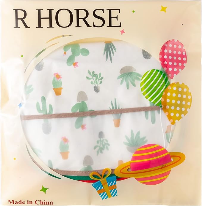 R HORSE 5Pcs Baby Bibs Set Toddler Bibs with Crumb Catcher Pocket & Snap Button Waterproof Baby Feeding Bibs for 6-24 Months