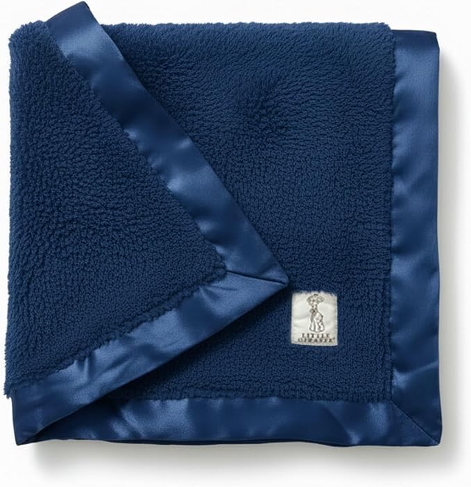 Little Giraffe Chenille Baby Blanket – 29x35” Soft Chenille with Satin Trim, Midnight | Ultra-Soft, Gentle & Safe, Lightweight & Breathable for Newborns & Toddlers