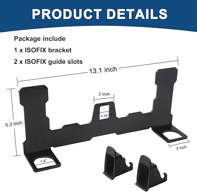 Car ISOFIX Mount Bracket Child Safety Seat Mount Bracket Universal Car Seat Latch Bracket for ISOFIX Interface Restraint Anchor Mounting Kit