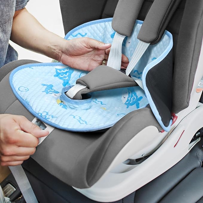 INFANZIA Dry Seat, Car Seat Protector Waterproof Carseat Liner Potty Training Toddlers, Baby and Infants, Piddle Pad for Carseats Strollers (Blue, 2 Pack)