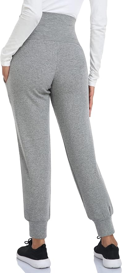 AMPOSH Women's Maternity Pants Stretchy Lounge Workout Sweatpants Casual Loose Comfy Pregnancy Joggers with Pockets