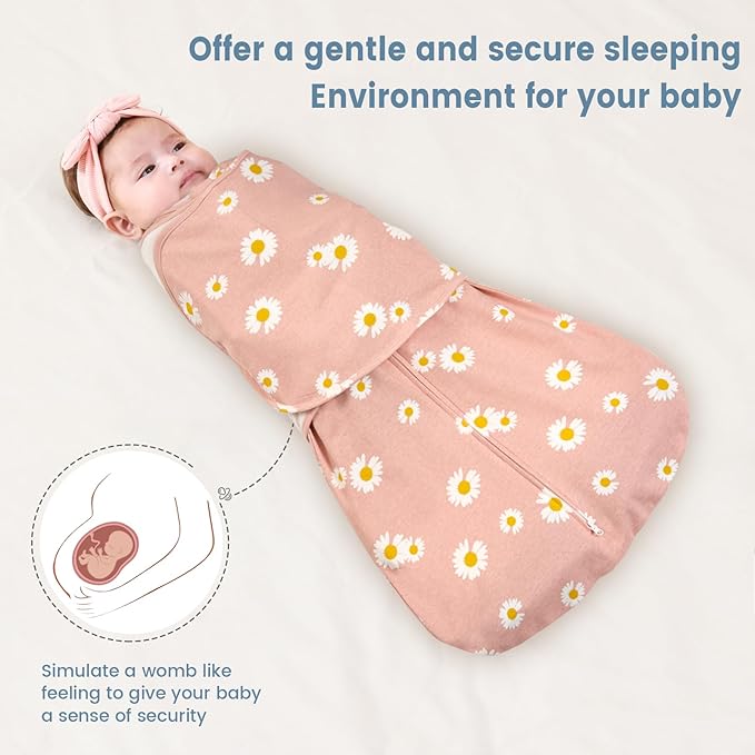 ZIGJOY Baby Swaddle Sleep Sack, 1.0 TOG Sleep Sack Swaddles for Newborns & infant 6-12 Months 100% Cotton Baby Wearable Blanket for Newborn Registry Essentials