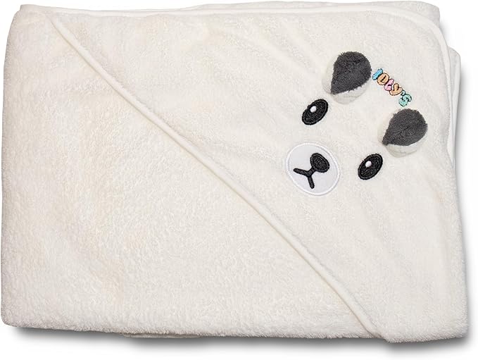 Ioly's Hooded Baby Bath Towels for Newborn Essentials 41" Set of 2 Towels with Hood for Kids Babies Toddler Infant (Large) Baby Towel Cosas para Bebes recien nacidos Bath Items (White and White)