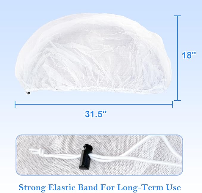 South to East Mosquito Net for Stroller, Baby Bug Netting with Storage Bag, Breathable & Portable Mosquito Nets for Strollers, Car Seat, Bassinet, Cradle, Playard, Travel Mini Crib (White)
