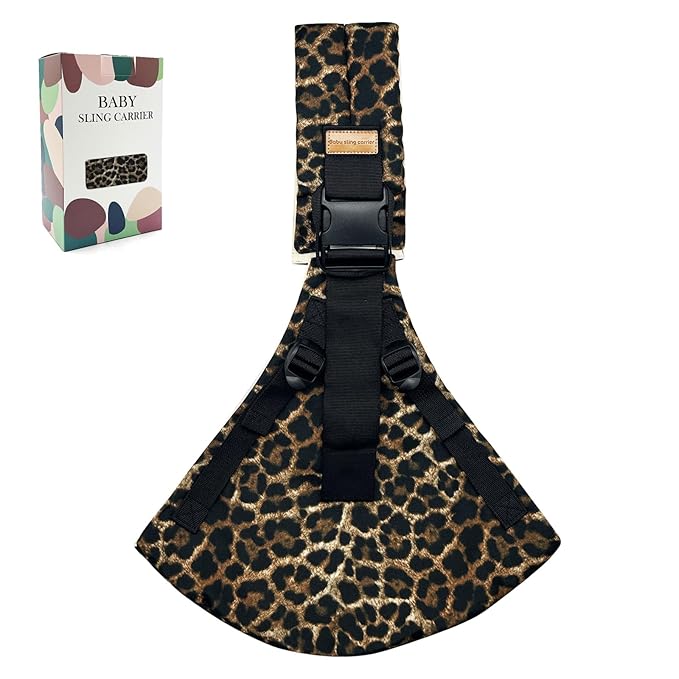 Baby Sling Carrier 2026 Baby Carrier Newborn to Toddler Sling Lightweight Baby Carrier Sling with Adjustable Straps Toddler Carrier Wrap for 10-30 lbs (Brown Leopard)