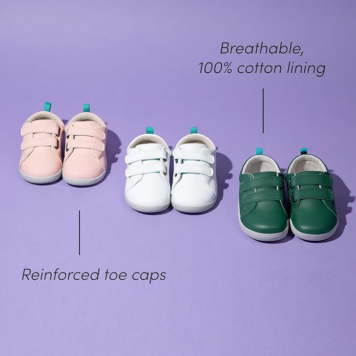 Ten Little Everyday Original Toddler Shoes - APMA-Approved Vegan Leather Kids Sneakers, 100% Cotton Lining, Wide Toe Box, Zero Drop Flexible Soles, Hook and Loop Toddler Sneakers