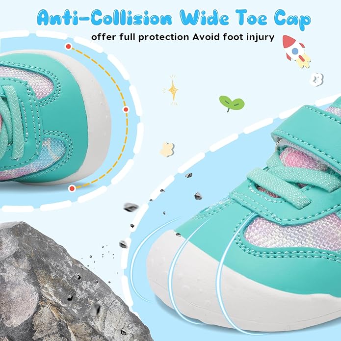 Scurtain Baby Shoes Boy Girl First Walking Shoe Infant Crib Breathable Sneakers Lightweight Barefoot Shoes for Babies