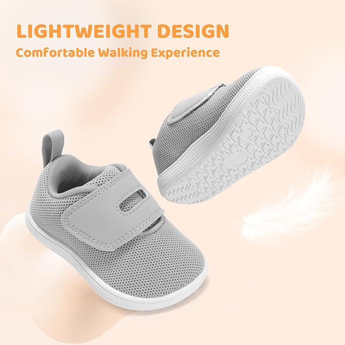 Baby Boy Girl Wide Toe Box Shoes Toddler Barefoot Shoe Non-Slip First Walking Infant Sneakers 6 9 12 18 24 Month