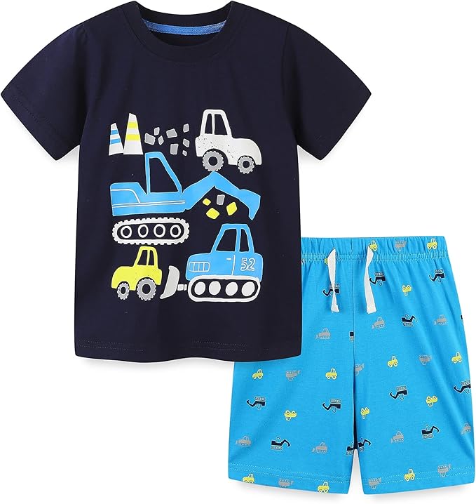 Baby Toddler Boy's Cotton Short Sleeve Tshirt and Short Set