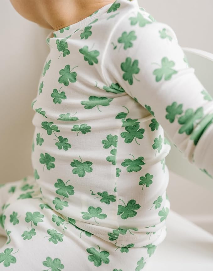 moimoln Sibling Matching 6M-8Y Soft Warm Cotton Modal Character Long Sleeve Snug-Fit Pajama Long Sleeve Sleepwear Daily