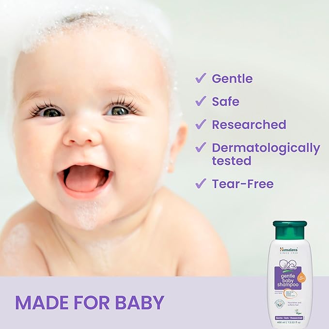 Himalaya Gentle Baby Shampoo for Baby-Soft Hair & Scalp Soothing Moisture, 13.53 oz, 3 Pack
