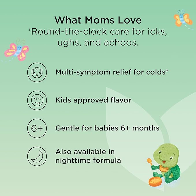 Hyland's Baby Mucus and Cold Relief, Daytime Baby Medicine, Infant Cold and Cough Remedy, Decongestant, 4 Fluid Ounce
