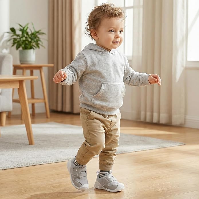 Baby Barefoot First Walking Shoes with Wide Toe Box Orthopedic Toddler Shoes for 6 12 18 24 Months