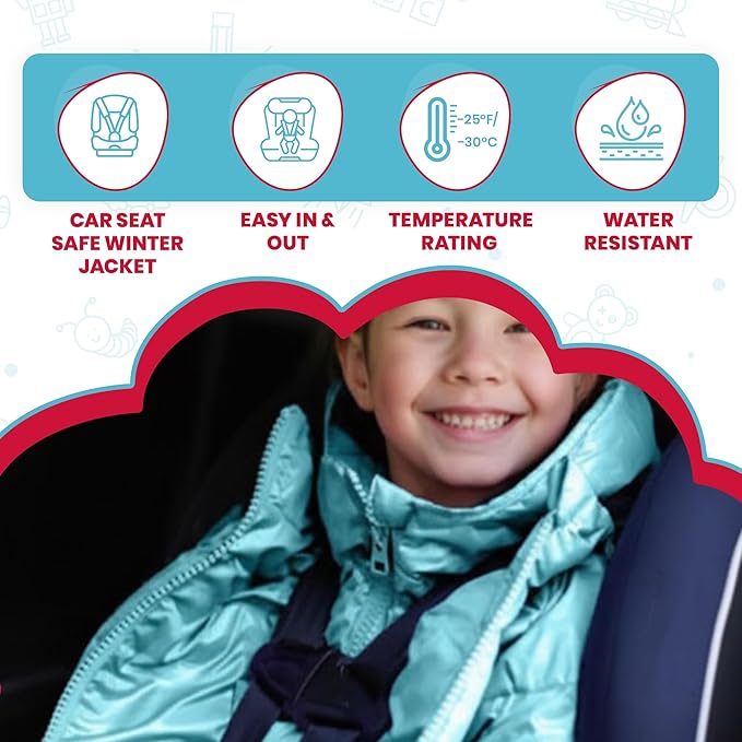 ONE KID The Road Coat Down | Car Seat Safe Winter Jacket | Crash Tested | Unisex | 12 Months-8 Years