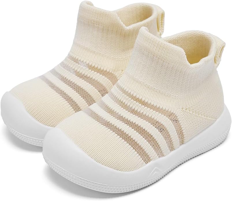 Eashi Baby Boy Girl Non-Skid Indoor Infant Walking Shoes Breathable Warm Elastic Sock Shoes with Memory Sole Protect Toes Outdoor Sneakers