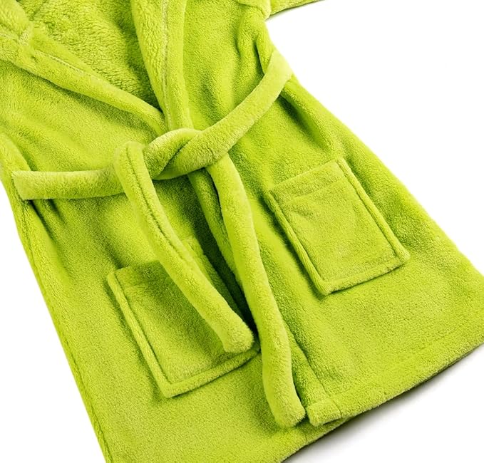 Kids Boys Girls Shark Soft Hooded Bathrobe Toddler Robe with Animal Hood
