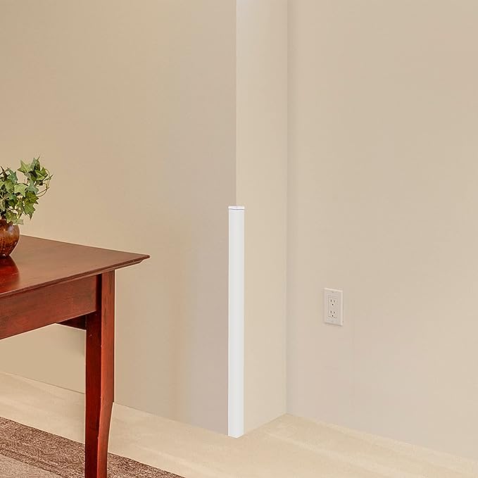 Rubber Bond Wall Corner Guard Edge Protector, 1x1x36 inch Baby Proofing Corner Guards | Self-Adhesive Furniture Edge Strips for Home & Office (5 Pack, White)