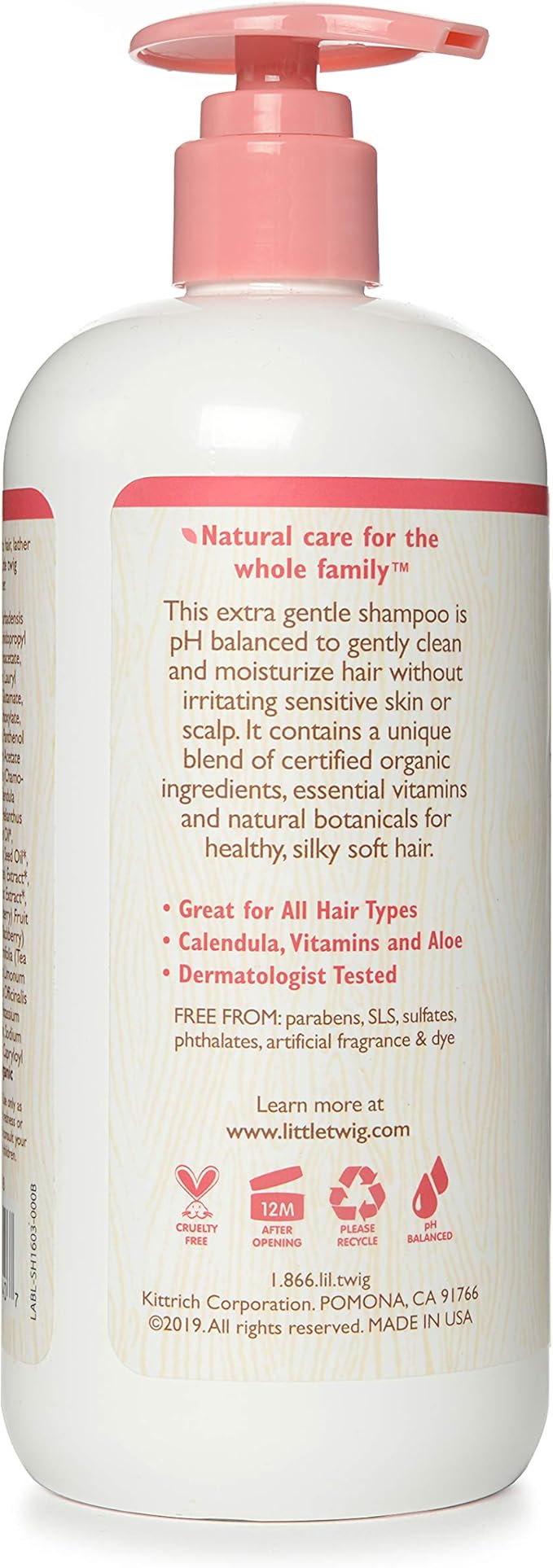 Little Twig Shampoo, Natural Plant Derived Formula, Berry Pomegranate, 17 fl oz.